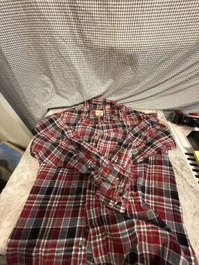 Red Head Brand Co. Men's Red Plaid Flannel Button-Down Shirt, XL